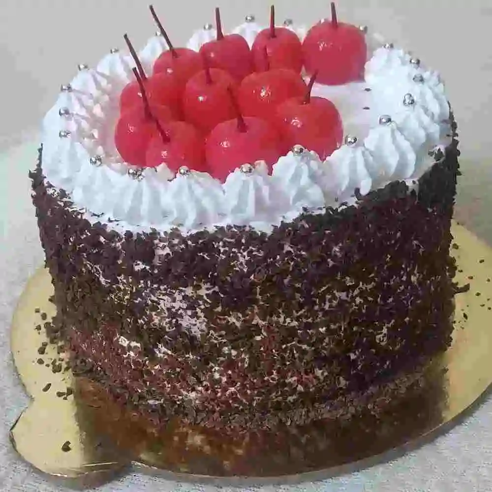 Black Forest Cake Topped with Cherries